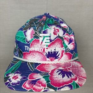 Vintage Pink Floral Hawaiian Rope Snapback Hat